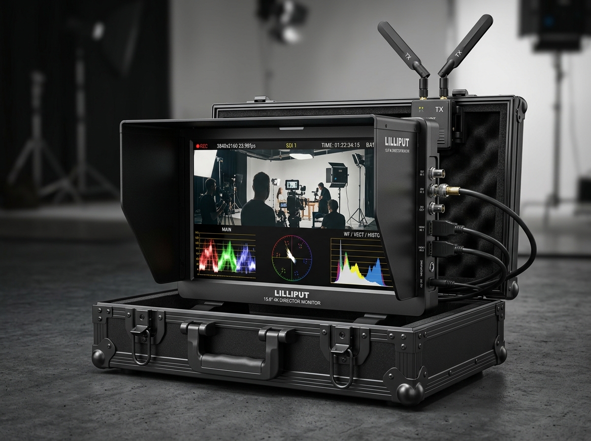 Lilliput 15.6 Inch 4K Director Monitor in Flight Case