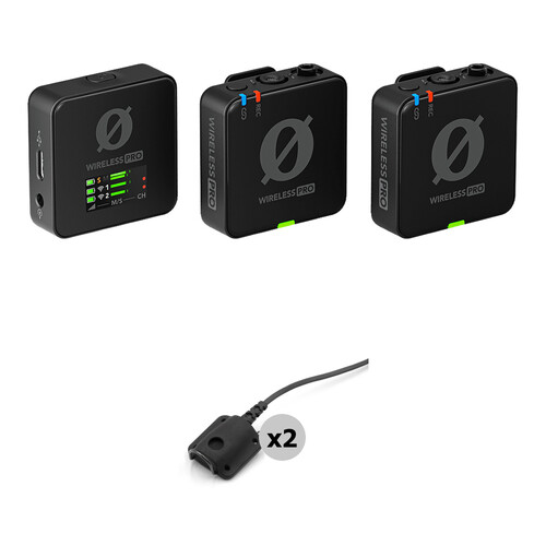 RODE Wireless PRO 2-Person Wireless Microphone System/Recorder Kit with Black Lav Concealers rental in Dhaka